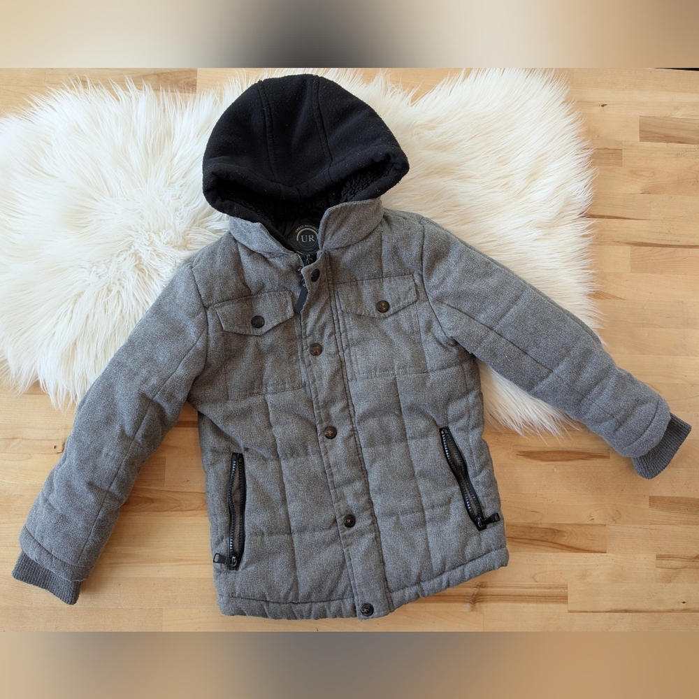 {Urban Republic} Gray Puffer Jacket with Hood